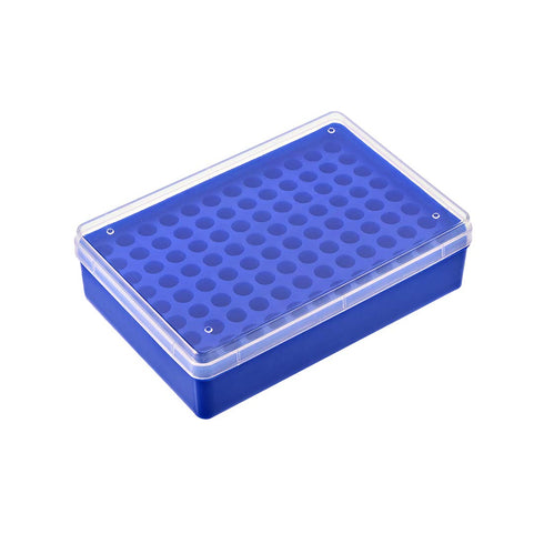 uxcell Centrifuge Tube Rack Storage Box 96-Well Polypropylene Holder for 1.5ml Microcentrifuge Tubes, Vials, Samples 11.5mm Hole Dia...