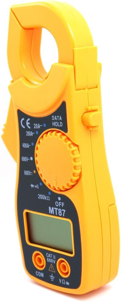 Digital Clamp Meter Multimeter AC/DC voltmeter, AC/DC Current, Resistance, Diode Tester With Overload Protection Results Recorder LCD Display...
