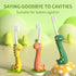 Dinosaur Kids Toothbrush, 0.12mm Soft Filament Toddler Toothbrush for Kids 6-12 Make Brushing Fun and Protect Kids Delicate Teeth (Yellow+Green+Or...