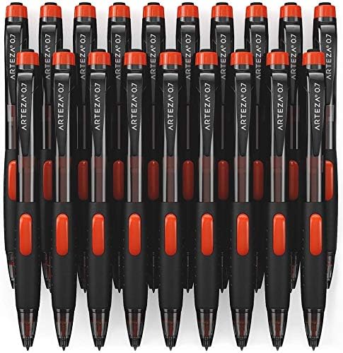 ARTEZA HB Mechanical Pencil Pack of 20, 0.7 Millimeter Medium Point Lead and Replaceable Eraser, Latex-Free Grip, Office and School Supplies...