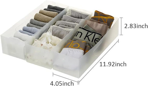 YBM HOME Closet Drawer Organizer for Underwear, Socks, Bras, Ties, Scarves, Foldable Dresser Storage Boxes (Small Drawer Organizers, Set of 3)...