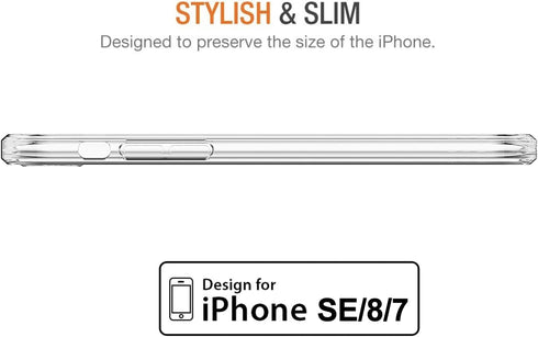 Shamo's Soft TPU Clear Case for iPhone 7, 8, SE 2nd & 3rd Gen - Slim, Flexible & Protective Cover with Enhanced Grip & Shock Absorption - Convenie...
