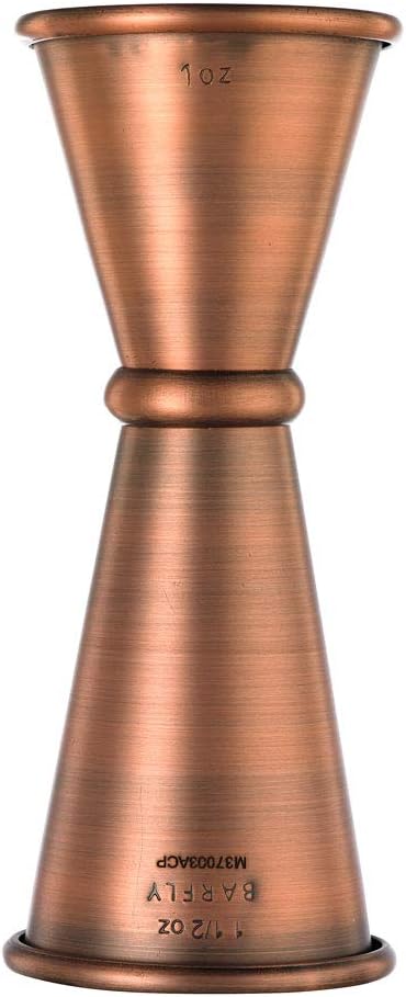 Barfly M37003ACP Japanese Style Jigger, 1 oz x 1-1/2 oz, Antique Copper...