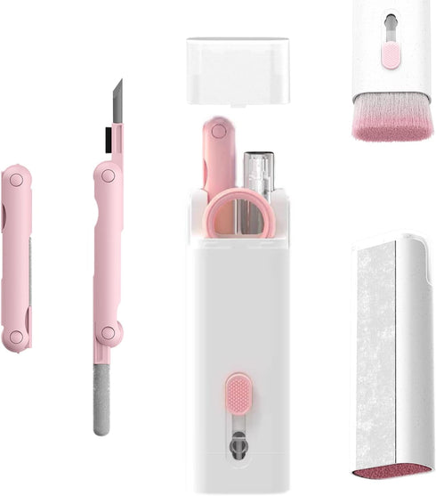 Laptop Cleaner, 7 in 1 Keyboard Cleaner Set, Computer MacBook Earphone Cleaning Kit, Tablet and Screen Dust Brush Including Soft Sweep, Swipe, 3 i...