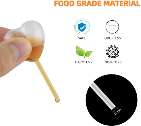 60 Pieces Cupcake Pipettes Plastic Pipettes Squeeze for Strawberries Chocolate 4ml Plastic Transfer Pipettes Liquid Pipettes Dropper Disposable Cu...