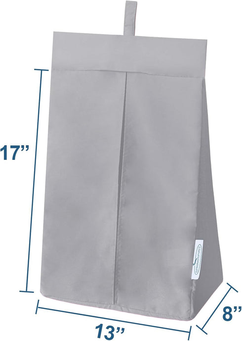 SPRINGSPIRIT Diaper Stacker Caddy Organizer Easy Access & Dustproof Portable Hand Free Diaper Holder for Adults or Nursery, Machine Washable Grey...