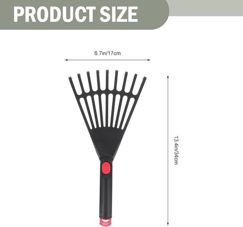 GANAZONO Hand Tools 2pcs Garden Leaf Rake Poly Shrub Rake Gardening Hand Rakes Garden Rake to Collect Loose Debris for Lawn Grass and Leaves Garde...