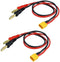 2 PCS XT30 Plug Male Connector to 4mm 4.0mm Banana Plug Bullet Connector Charging Extension Cable Cord Lead with 11.8in 16AWG Silicone Wire......