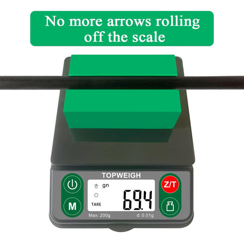 Arrow Scale with Arrow Holder, Arrow Grain Scale, Easy to Read, 3086 grains x 0.1gn, 200 grams by 0.01g, Large Backlight Display, 6 weighing units...