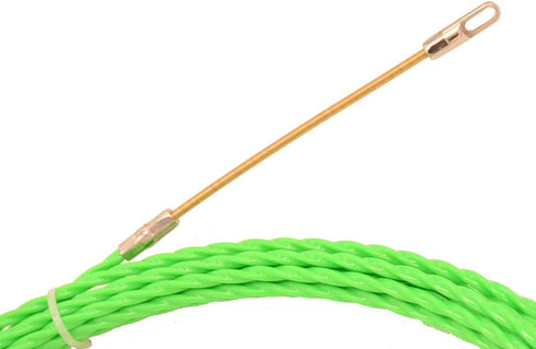 Fish Tape Electrical Wire Threader Wire Puller and Fish Tape Fastener tool 33 FT(10M) UP Grade Large Leader Hole...