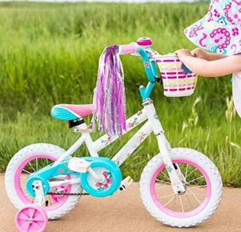Children Kids Bike Scooter Streamers Handlebar Colourful Streamer Pom Pom Tassels Bicycle Grips Ribbon Sparkle Tassel Baby Carrier Accessories...