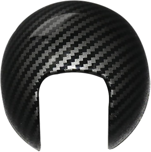 Center Console Gear Shift Knob Cover Cap, Carbon Fiber ABS Car Center Gear Shift Head Cover Trim, Compatible with Audi A3 S3 2014-2018...