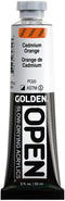 OPEN Slow-Drying Acrylics by GOLDEN, Cadmium Orange, 2 fl oz. tube, Professional Acrylic Paint, Semi-Opaque...