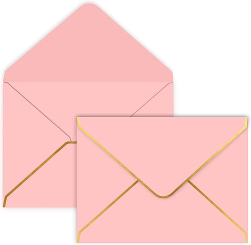 46 Pack 5x7 Envelopes with Gold Border for Invitation,A7 Luxury Envelopes for Invitation,Postcard Envelopes,Photo Envelopes,Ideal for Wedding,Grad...