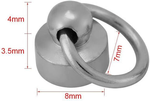 20pcs Rivets Fasteners Chain Bag Screws 8mm 4 Colors DIY Leather Craft Purse Phone Case Screws Accessories(Silver)...