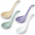 Asian Soup Spoon Set of 4,Ceramic Ramen Spoons, Japanese Soup Spoon Long Handle Perfect Depth for Dumpling, Pho, Noodles, Miso, Chinese Wonton...