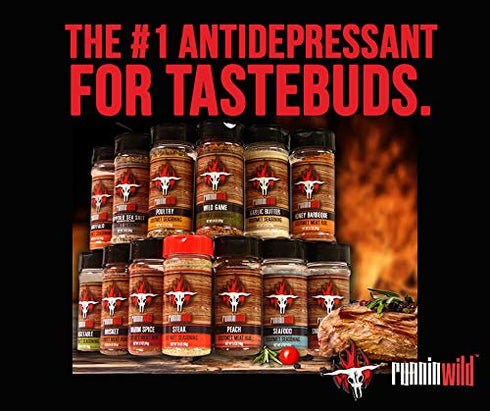Gourmet Steak Seasoning | No Artificial Flavors, No MSG added | Premium Steak Rub for Steak, Burgers, Brisket and Beef | Runnin’ Wild Foods, 7.0 o...