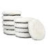 OKAYDA Lambswool Polishing Pads 4 inch Soft Sheepskin Buffing Pads with Hook and Loop Back Design Cutting Pad for Car, Furniture, Glass and So On...