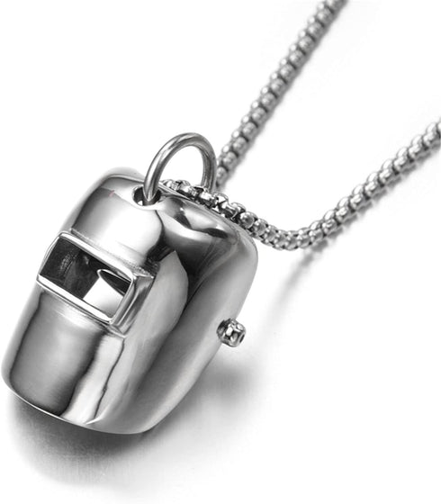 Hiphop Classic Welder Mask Pendant Necklaces for Welding Artisan Fashion Jewelry 27.5"...