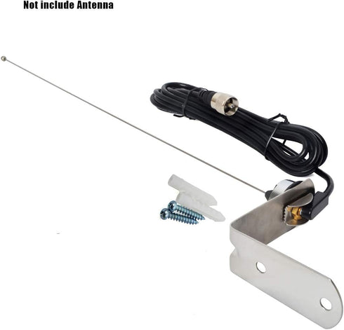 HYS TCJ-N1 3/8" to 3/4" Hole Mount with NMO Bracket L Shape Fender Mount 13'/About 4m RG-58 Coax Cable NMO to PL259 for All VHF/UHF/CB Radio NMO A...