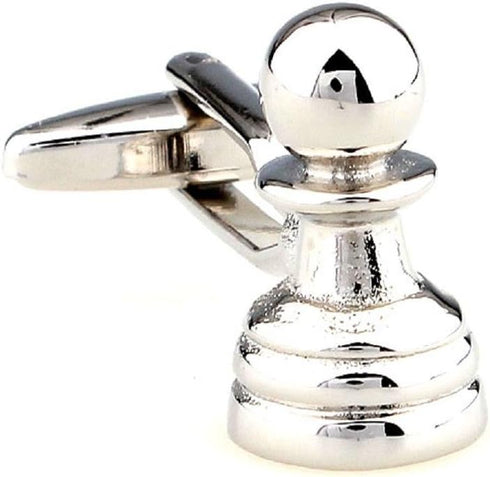 Chess Pawn Knight Pair Cufflinks in a Presentation Gift Box & Polishing Cloth...