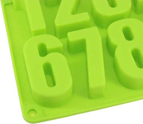 Large Silicone Number Mold 0-9 Chocolate Cake Biscuit Jewelry Gummy Baking Pan Soft and Easy to Release Crayon Handmade Soap Mold Ice Tray Mold Gr...