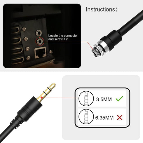 AUX 3.5 mm Male to Female Locking Nut Panel Mount Cable Car Stereo Audio Adapter Converter Cord...