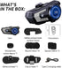 Motorcycle Helmet Bluetooth Headset,Sking Earphone,CVC Noise Cancellation Stereo Music Automatic answering,90 Hours Playing time High Sound Blueto...