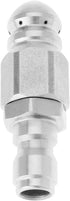 1pcs 1/4" Quick Connect Hose Nozzle Sewer Jetter Nozzle Kit Drain Cleaning Jet Stainless Steel Pressure Washer Sewer Jetter Hose Nozzle, 5000 PSI...