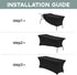 CWK 6FT Waterproof Stretch Spandex Table Cover for Rectangular Tables - Elastic Fitted Tablecloth for Folding Tables,Wrinkle Resistant Table Cloth...