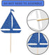 24 Pcs Nautical Theme Glitter Cupcake Picks Cupcake Toppers Food Fruit Picks for Decoration Party Favors...