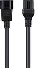 Monoprice Heavy Duty Power Cable - 2 Feet - Black | IEC 60320 C14 to IEC 60320 C15, 14AWG, 15A, SJT, 100-250V...