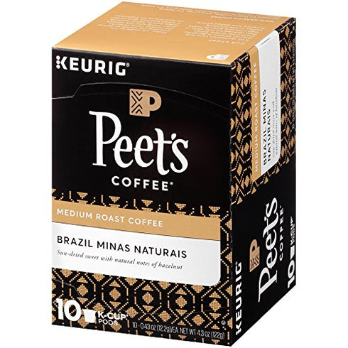 Peet’s Coffee Brazil Minas Naturais K-Cup Coffee Pods for Keurig Brewers, Medium Roast, 10 Pods...