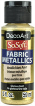 Deco Art SoSoft Fabric Acrylic Metallic Paint 2oz-Glorious Gold...