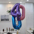 40 Inch Large Purple Balloon Number 0 Balloon Helium Foil Mylar Balloons Party Festival Decorations Birthday Anniversary Party Supplies...