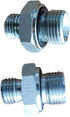 2Pcs 14H to 18ED Fitting Adapters Excavator Hydraulic Hose Pipe Thread Connector...
