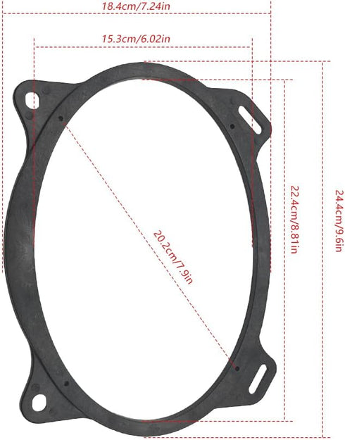 6x9 Inch Rear Deck Speaker Adapter Spacer Ring Fit for Camry 2002-2011 Corolla 2003-2013 Solara 2004-2009 Yaris Liftback 2007-2015 Yaris Sedan 200...