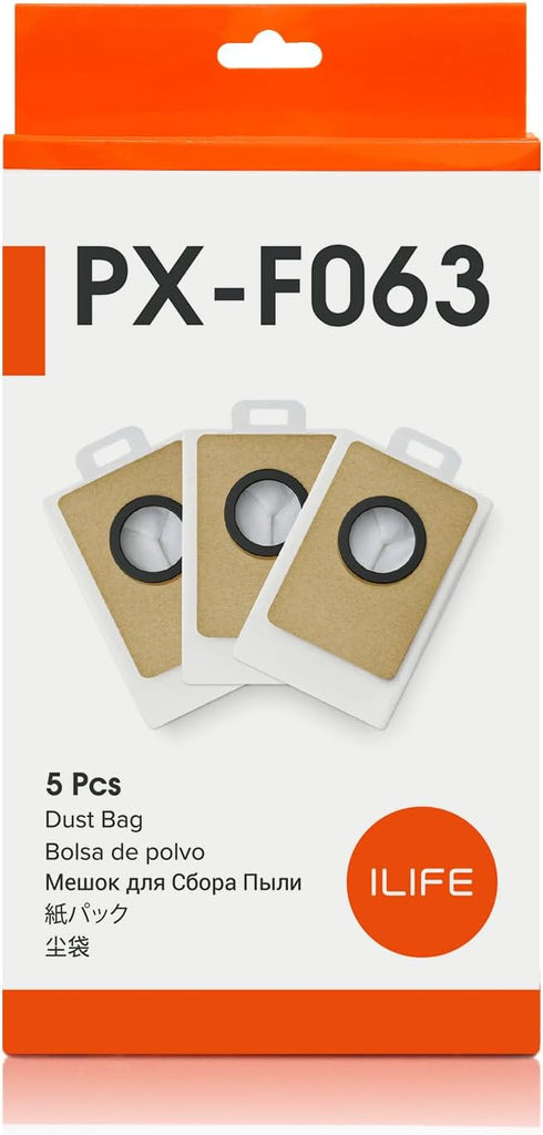 ILIFE T20s Robot Vacuum Self Emptying Dust Bags (5pcs), PX-F063...