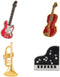 4pcs Guitar Violin Enamel Pins Cute Brooches Concert Metal Enamel Pins For Women Kids Friends for Clothes Hat Backpacks Jackets Shirt Decoration...