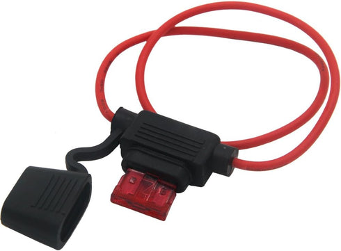 ZOOKOTO Inline Fuse Holder, 16 AWG Gauge Copper Wire Car Auto Blade Fuse Waterproof with 10 AMP Fuses...