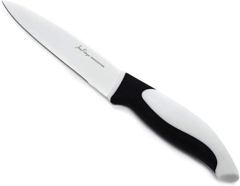 Jean-Patrique Stainless Steel Non-Stick Prep | Chef’s Essential Kitchen Coloured Knives - Black & White - Set of 3 Piece...