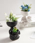 3.94” Creative Cute Imitation Humanoid Ceramic Flower Pot Succulent Planter Crafts Vase Home Decoration Personalized Gift (Black A)...