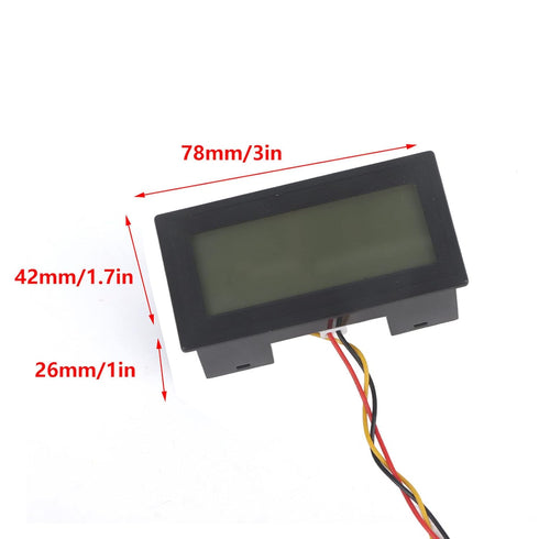 LCD DC Voltmeter,YB5135D Digital Three Wire Voltage Meter Monitor Voltmeter,LCD Display with Blue Backlight,ABS Waterproof Shell,High Measurement ...