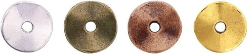 KISSITTY About 420pcs/bag Tibetan 4 Colors Wavy Disc Beads 10x1mm Flat Round Twist Spacers...