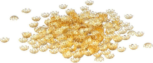 800Pcs Flower Filigree Bead Caps Spacer Beads Metal Flower Hollow Caps for DIY Jewelry Making Crafts Supplies...