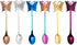 6-Pack Coffee Spoons Rainbow Colorful Teaspoon Dessert Espresso Stainless Steel Stirring Spoon...