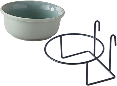1 Set Hanging Pet Bowl Hanging Kennel Water Bowl Puppy Cages Pet Feeder Cat Accessories Dog Dish Food Bowl with Rack Raised Pet Bowl Pain Crate Ce...