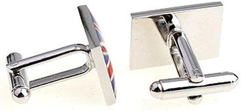 Mens Executive Cufflinks European Traveler Union Jack British Red White Blue Uk Flag Cuff Links...