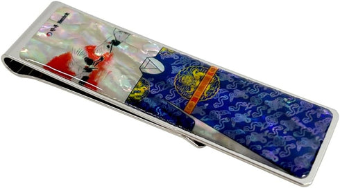 Mother of Pearl Money Clip Wallet Credit Card Slim Bussiness Card Stainless Steel Holder Noble Gift Collection...