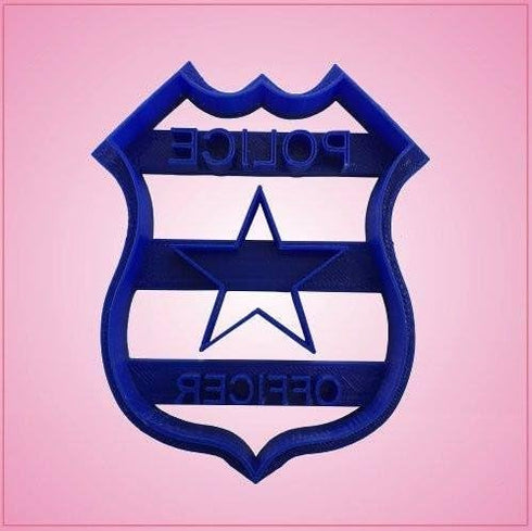 Embossed Police Badge Cookie Cutter 3-1/2 Inches...
